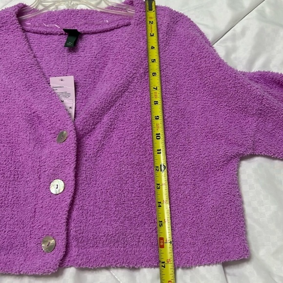 Cropped Cardigan- Teddy Bear Soft - Picture 2 of 8
